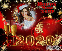 счастливого нового года 2020 - Безплатен анимиран GIF