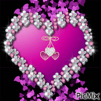 corazon violeta GIF animado