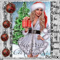 My Love be the Heart of your Home. Merry Christmas - GIF animado grátis
