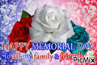 Happy Memorial Day to Friends & Family animuotas GIF
