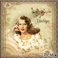 Femme Vintage - GIF animé gratuit