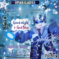 stargazer rocket phighting goodnight i love you uwu Animated GIF
