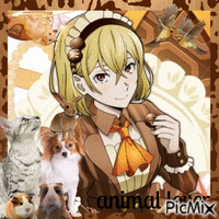 Animal lover Higuchi animuotas GIF