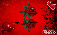 Valentine Hearts анимированный гифка