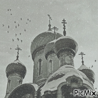 церковь зимой - Bezmaksas animēts GIF
