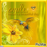 Smile today is a beautiful day animowany gif