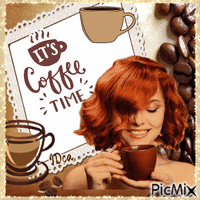 IT'S' Coffee time アニメーションGIF