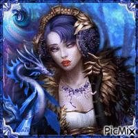 dragon bleu fantasy