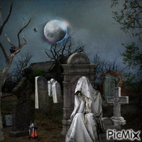 Gotischer Friedhof - GIF animasi gratis