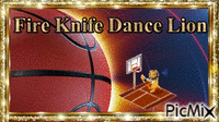 Fire Knife Dance Lion - Besplatni animirani GIF