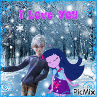 Twilight and Jack Frost animuotas GIF