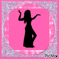 Belly dancer silhouette Animated GIF