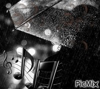 мелодия дождя - GIF animado grátis