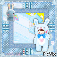 {♥♥♥}Kawaii Blue Bunny Boi{♥♥♥} Animated GIF