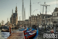 Ciudad costera Animated GIF