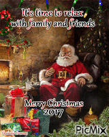 Relax with family and friends Gif Animado