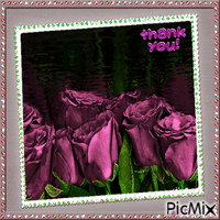 Thank you. Roses for you........... geanimeerde GIF