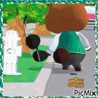 Animal Crossing farkas - GIF animado grátis