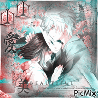 Anime couple love - Бесплатный анимированный гифка