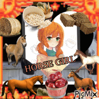 HORSE GIRL MORGAN FISCHER animovaný GIF