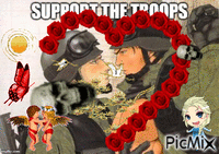 support the troops GIF animé