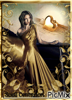 Vestido dourado - 免费动画 GIF