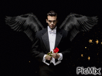 Man black angel - Безплатен анимиран GIF