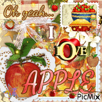 I love apple - GIF animé gratuit