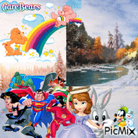 care bears and friends анимиран GIF