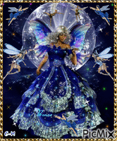reine des fée bleu animuotas GIF