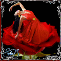 WOMAN FLOWER - Free animated GIF