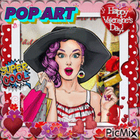 Pop Art de la saint Valentin - Безплатен анимиран GIF