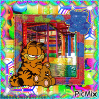 {(Garfield in a Kidcore Style)}