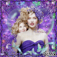 woman and chil - Free animated GIF
