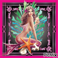 Miss Mermaid - Animovaný GIF zadarmo