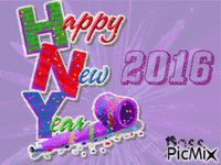 HAPPY NEW YEAR animasyonlu GIF