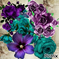 Amaranth's floral pillow creation анимиран GIF