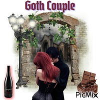 Goth Couple GIF animé
