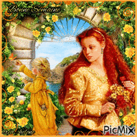 Chloé & Anaïs sous les roses jaunes
