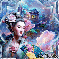 Oriental fantasy GIF animasi