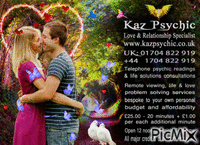 If your relationship isn't cocooning you in love call Kaz Psychic - Zdarma animovaný GIF