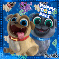 Disney Junior Puppy Dog Pals анимиран GIF