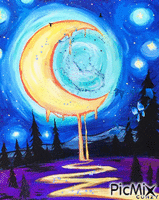 Luna licuada animovaný GIF