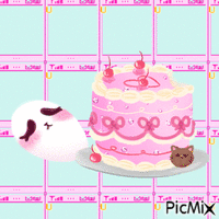 gatita cake animovaný GIF
