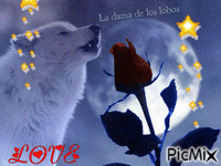 la dama  de los lobos - Zdarma animovaný GIF