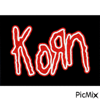 red n white korn logo - Бесплатный анимированный гифка
