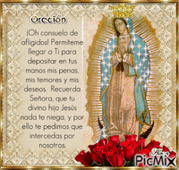Oracion a la Virgen de Guadalupe - Ücretsiz animasyonlu GIF