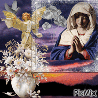 Mary, mother of grace - GIF animé gratuit