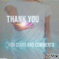 Danke für Sterne und Kommentare GIF animado
