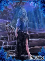 Midnight Queen And Her Wolf! - Free PNG